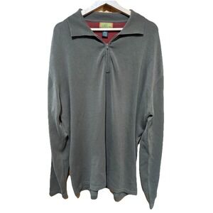 Horny Toad 1/4 Zip Pullover Mens XL Green Heavyweight Outdoor Hiking Sweater EUC